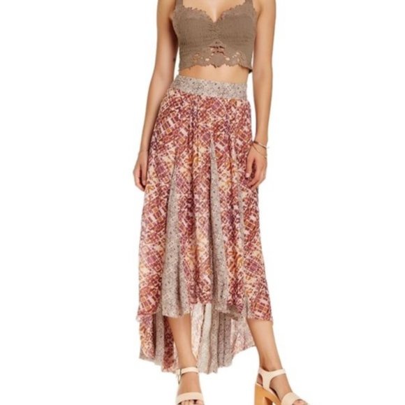 Free People Dresses & Skirts - Free People Show Off Your Skirt Sand Combo Maxi Skirt Boho Festival Medium